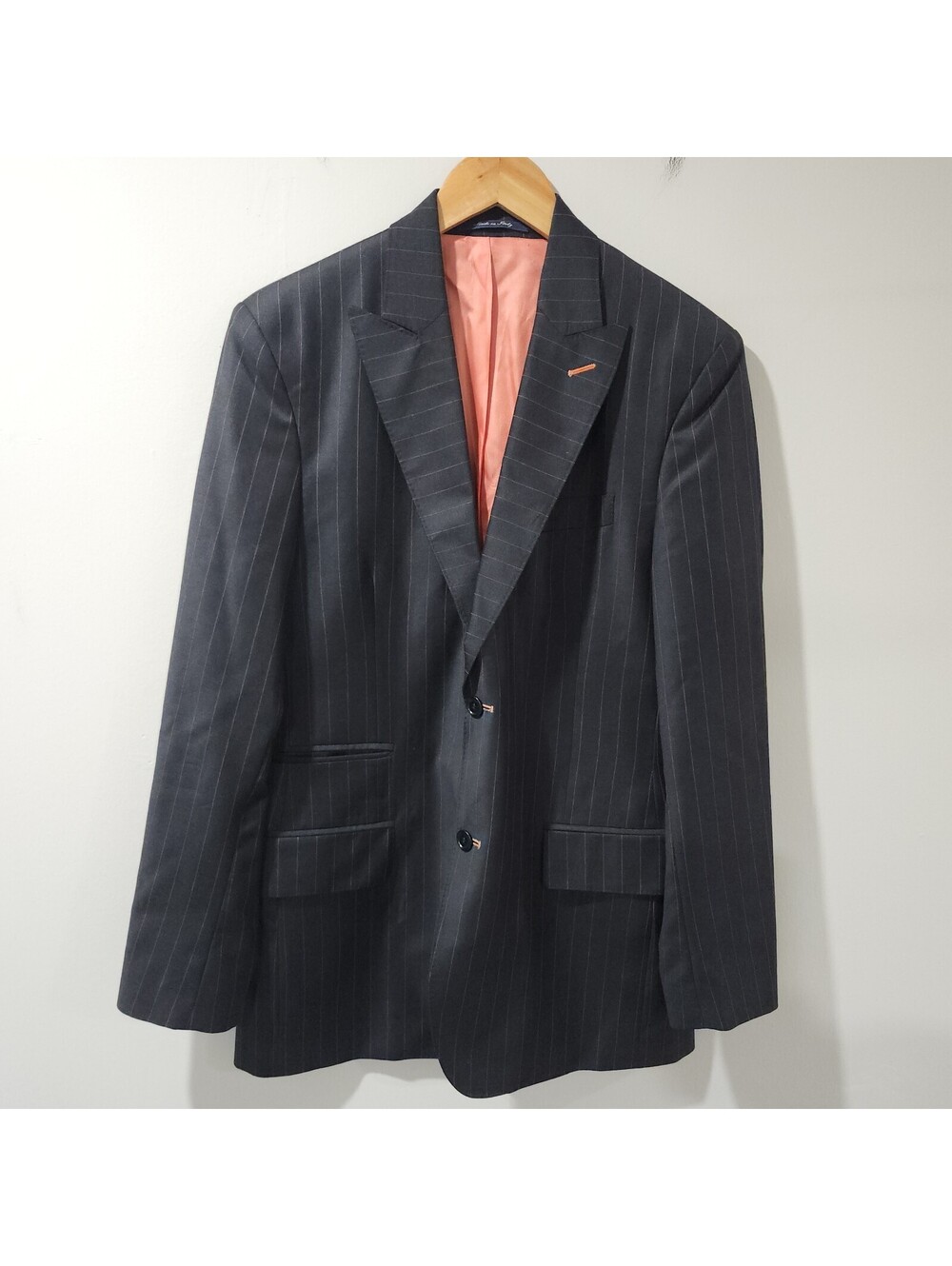 Ermenegildo Zegna Trofeo Blazer Jacket Coat Striped 2 Button Wool Italy 40